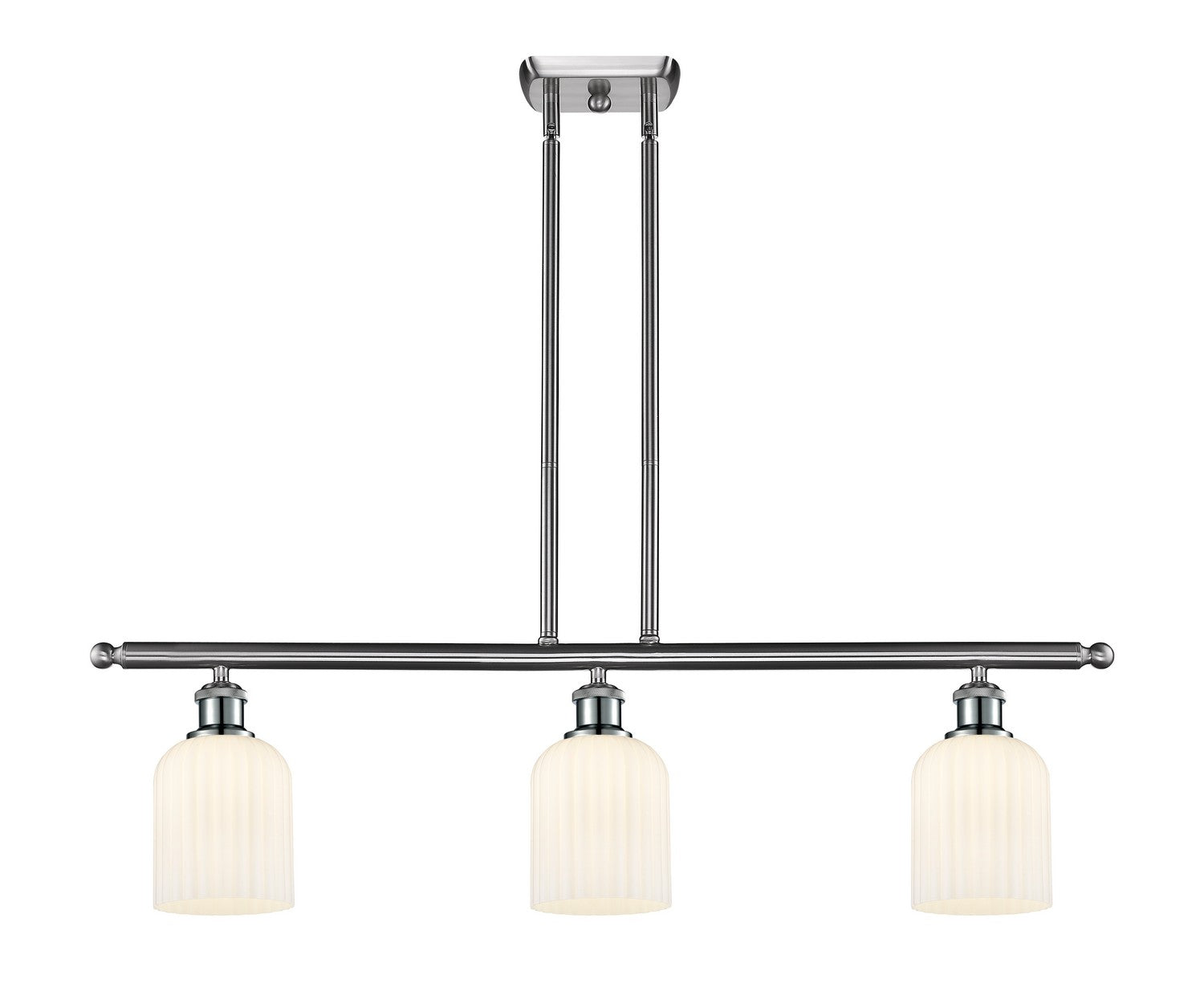 Innovations - 516-3I-SN-G559-5GWH - Three Light Island Pendant - Ballston - Brushed Satin Nickel