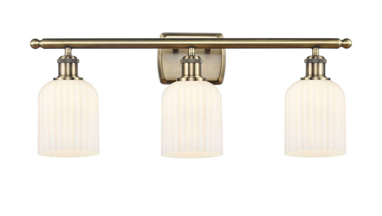 Innovations - 516-3W-AB-G559-5GWH - Three Light Bath Vanity - Ballston - Antique Brass