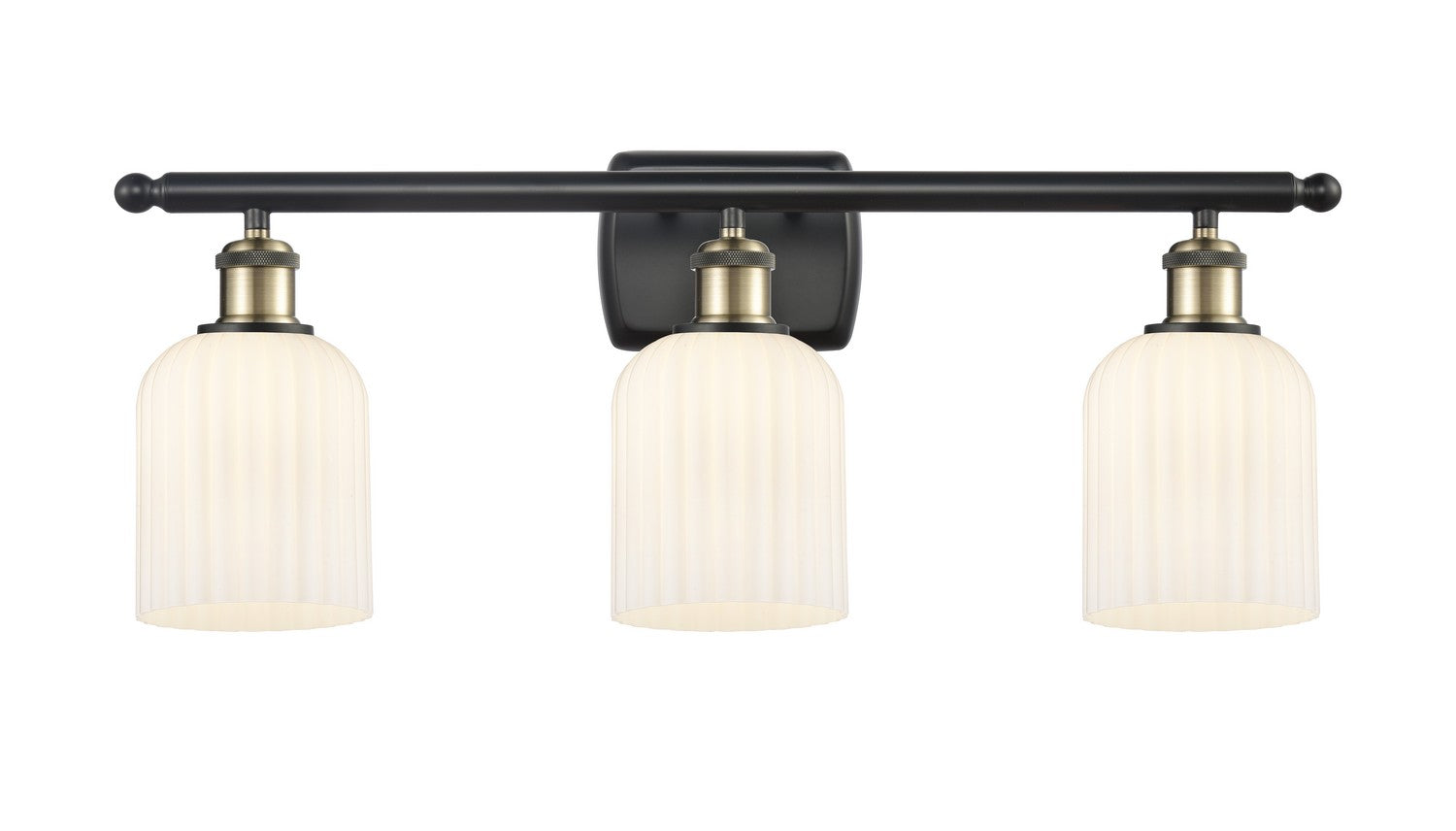 Innovations - 516-3W-BAB-G559-5GWH - Three Light Bath Vanity - Ballston - Black Antique Brass