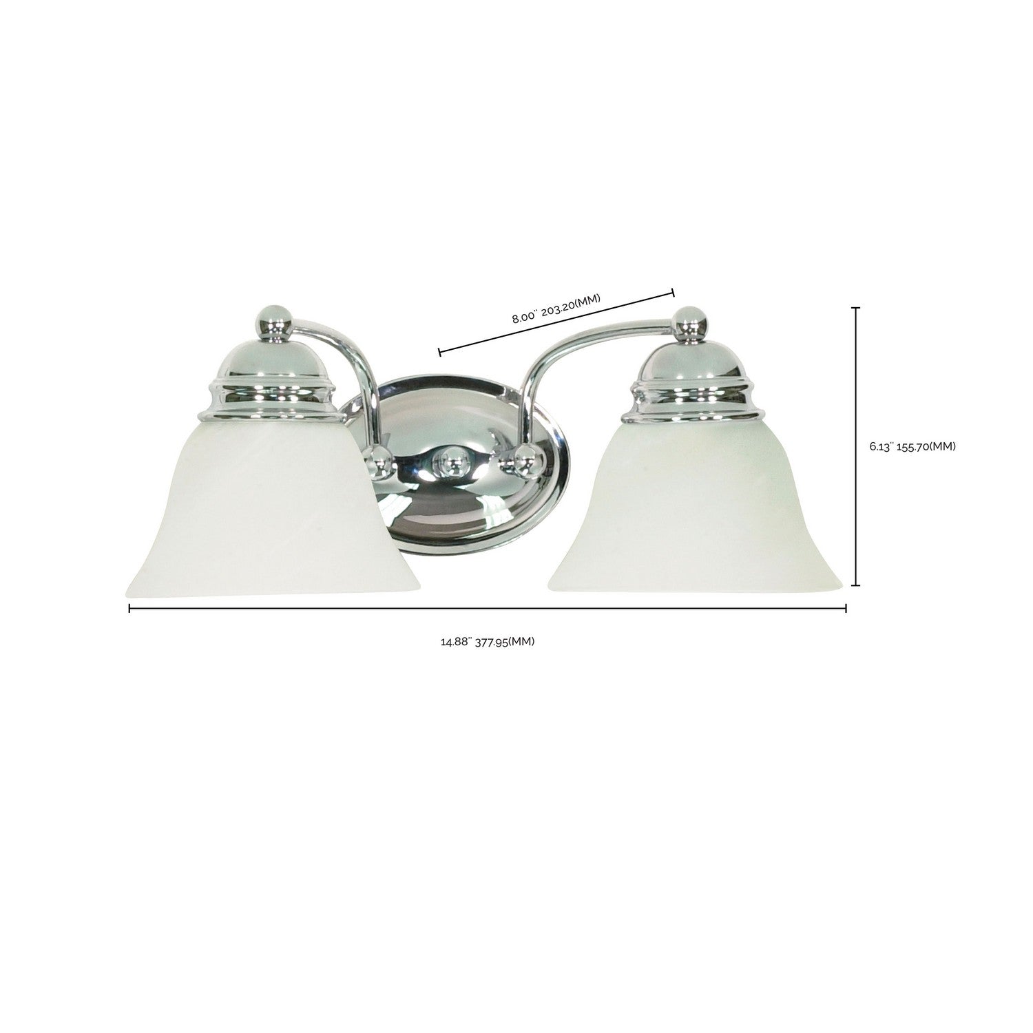 Nuvo Lighting - 60-337 - Two Light Vanity - Empire - Polished Chrome