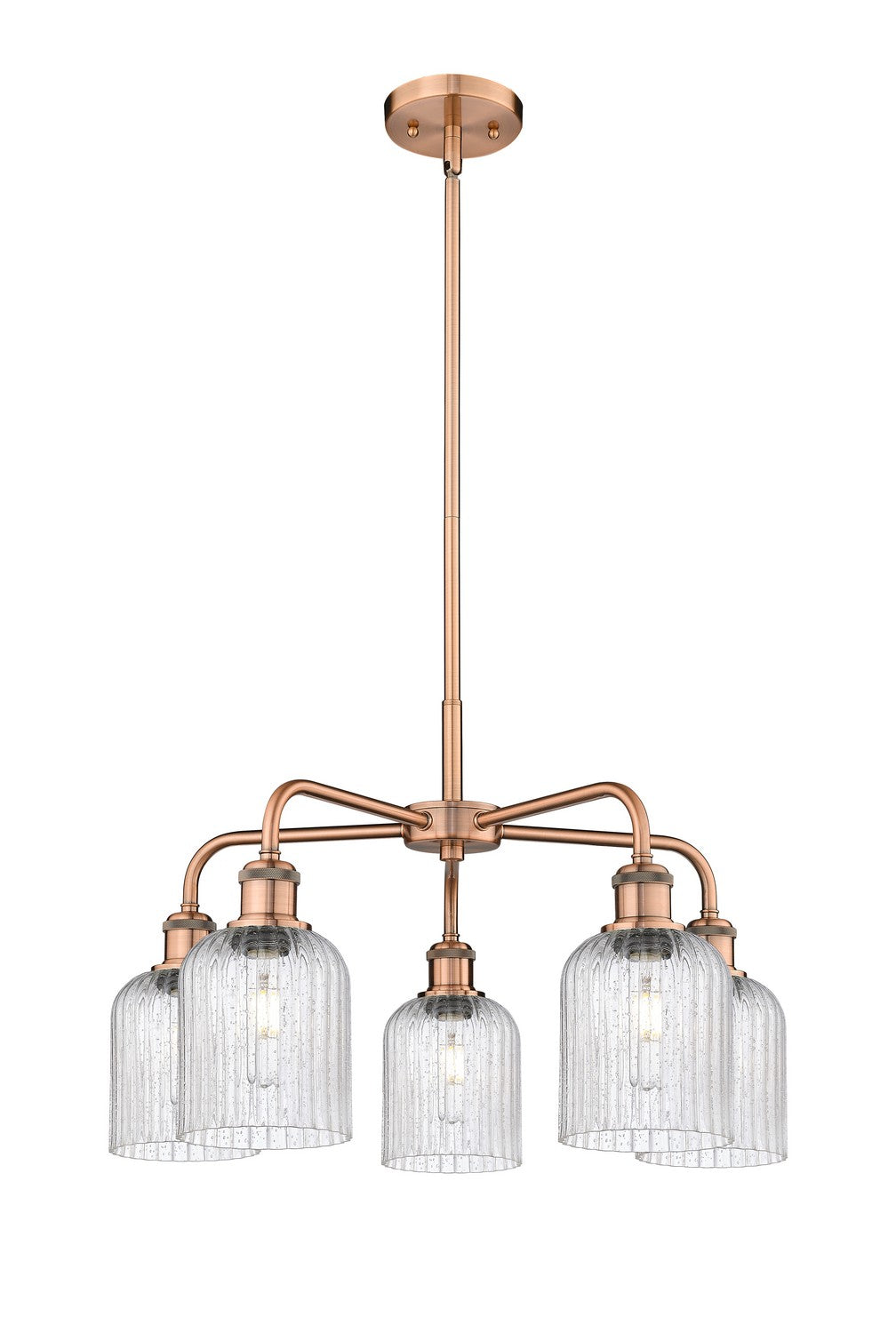 Innovations - 516-5CR-AC-G559-5SDY - Five Light Chandelier - Downtown Urban - Antique Copper