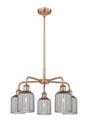 Innovations - 516-5CR-AC-G559-5SM - Five Light Chandelier - Downtown Urban - Antique Copper