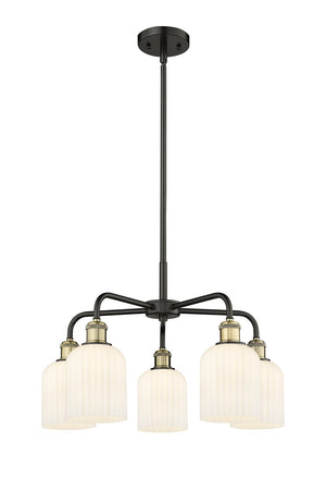 Innovations - 516-5CR-BAB-G559-5GWH - Five Light Chandelier - Downtown Urban - Black Antique Brass