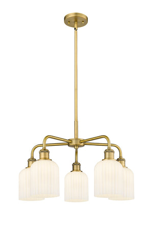 Innovations - 516-5CR-BB-G559-5GWH - Five Light Chandelier - Downtown Urban - Brushed Brass