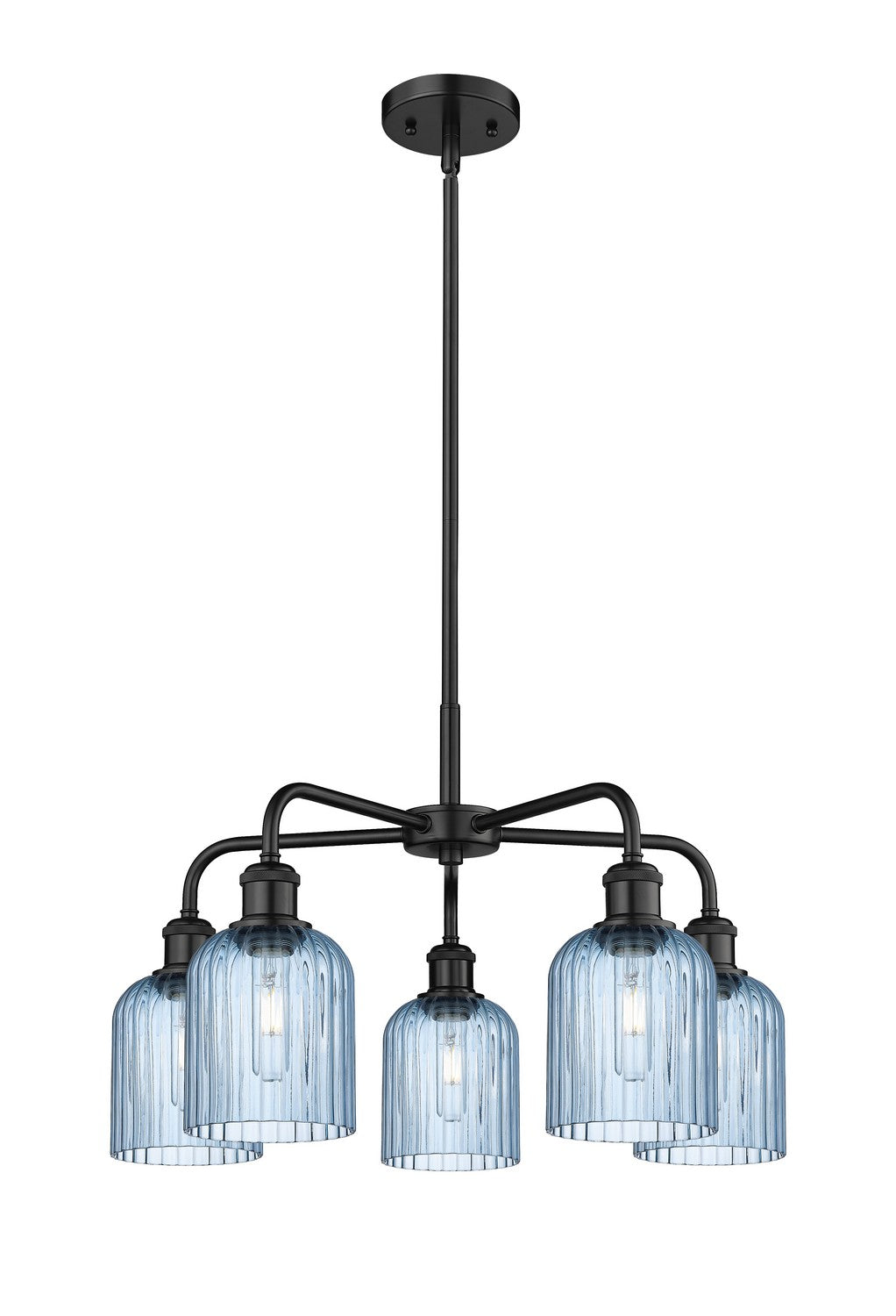 Innovations - 516-5CR-BK-G559-5BL - Five Light Chandelier - Downtown Urban - Matte Black