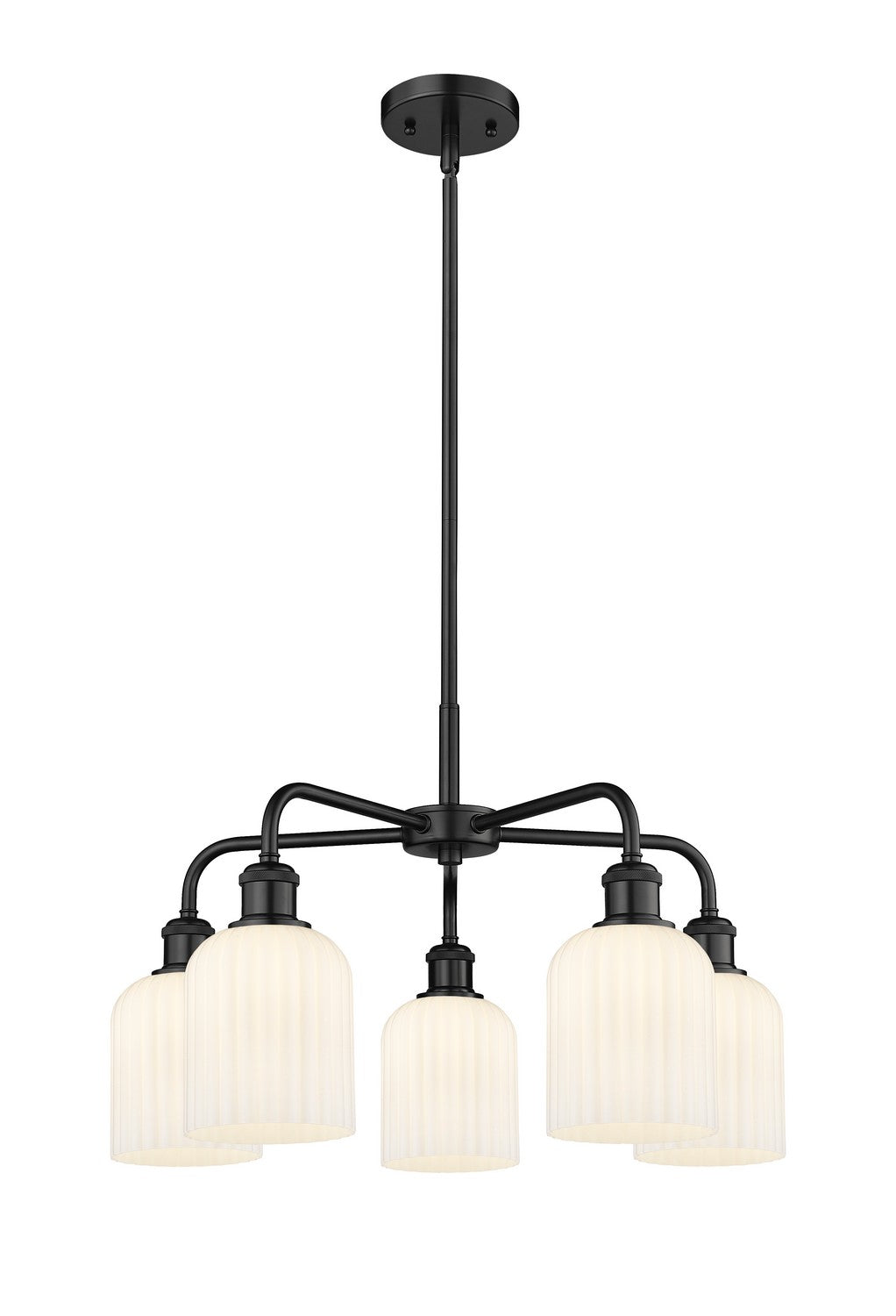 Innovations - 516-5CR-BK-G559-5GWH - Five Light Chandelier - Downtown Urban - Matte Black