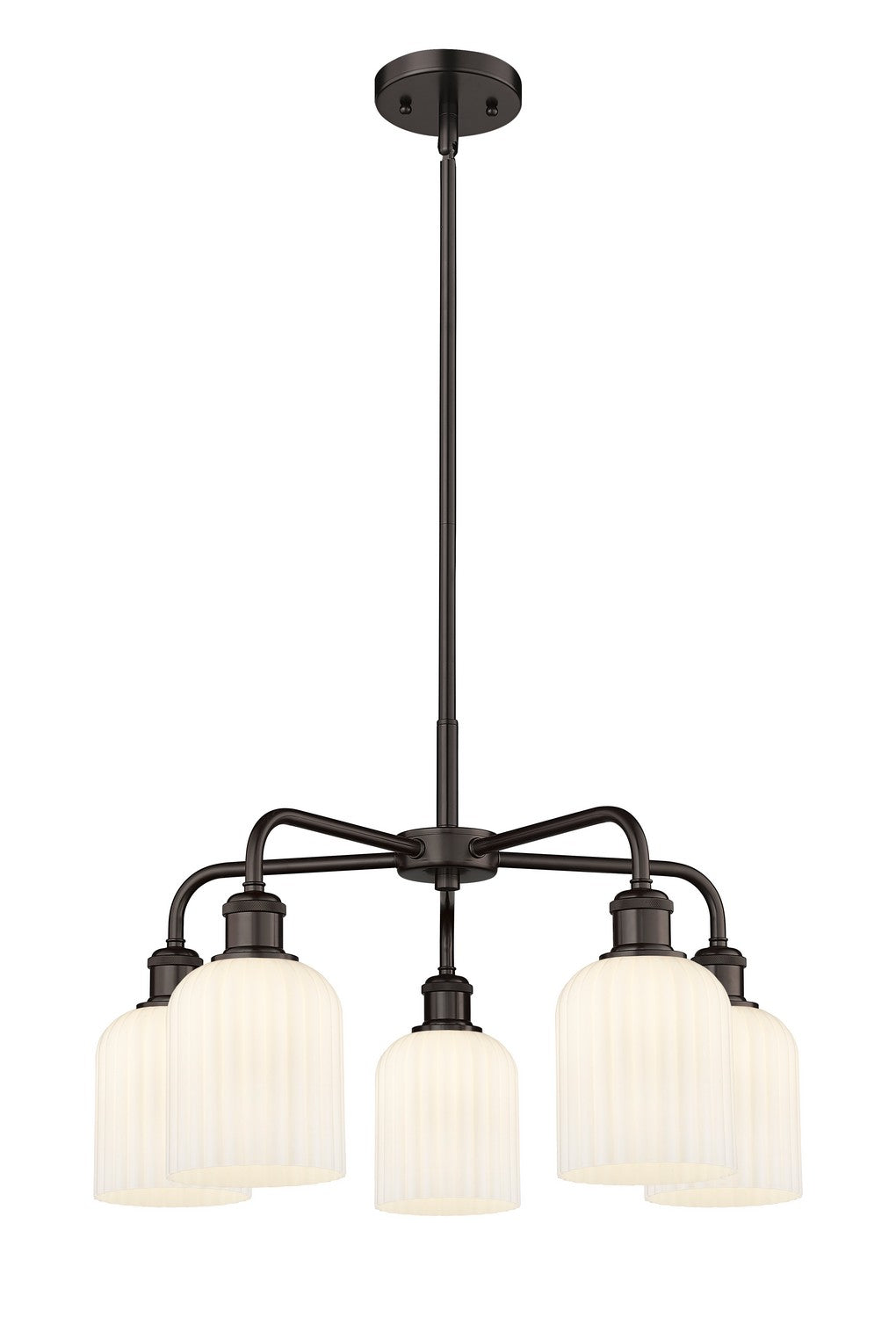 Innovations - 516-5CR-OB-G559-5GWH - Five Light Chandelier - Downtown Urban - Oil Rubbed Bronze