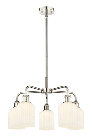 Innovations - 516-5CR-PN-G559-5GWH - Five Light Chandelier - Downtown Urban - Polished Nickel