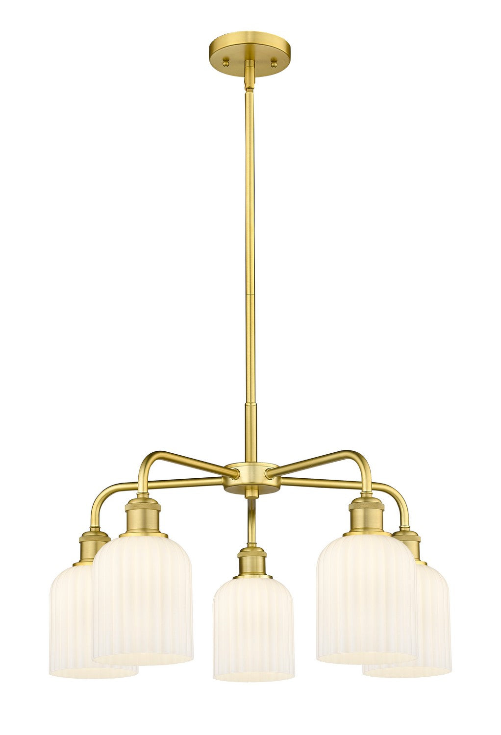 Innovations - 516-5CR-SG-G559-5GWH - Five Light Chandelier - Downtown Urban - Satin Gold