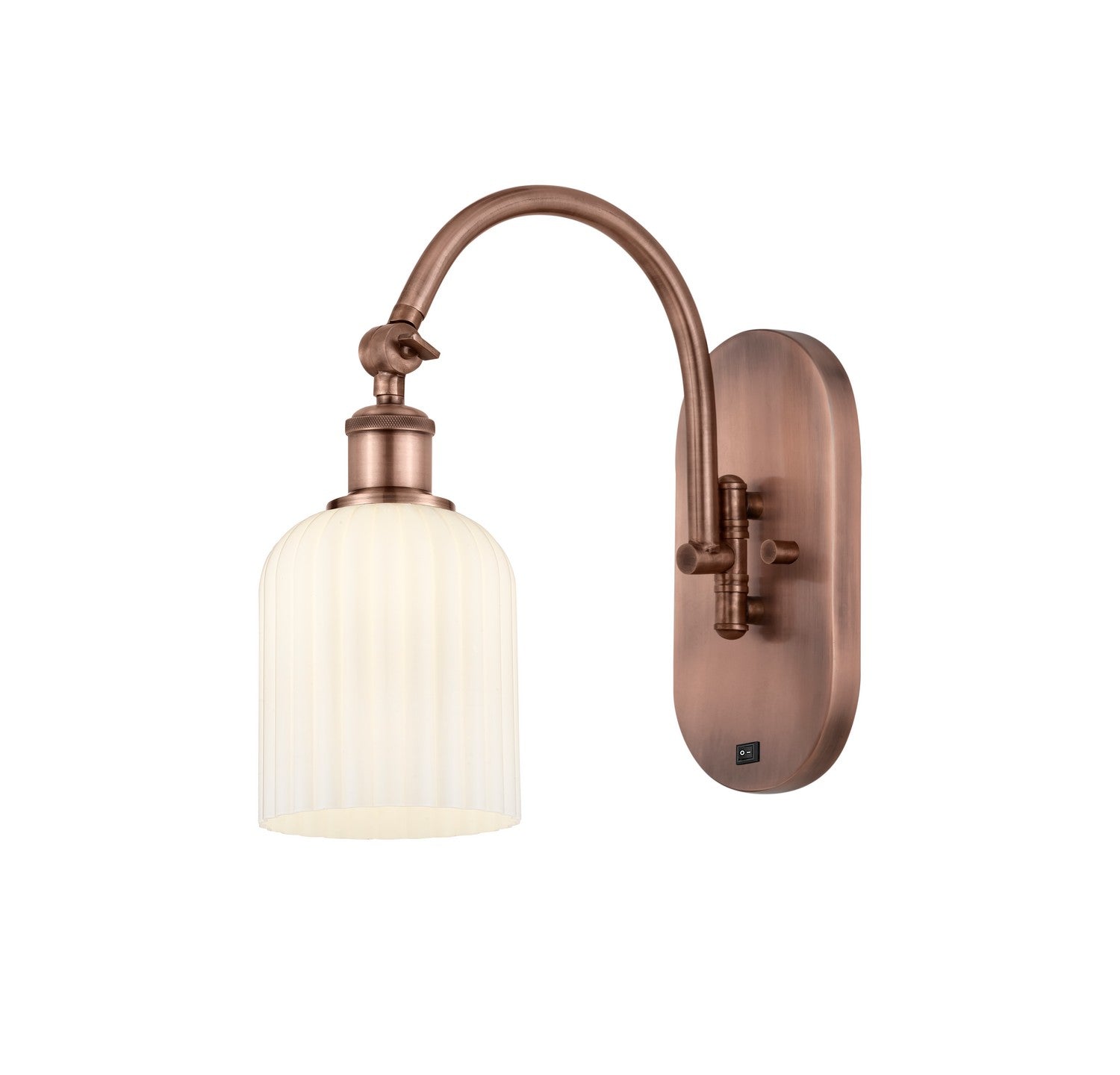 Innovations - 518-1W-AC-G559-5GWH - One Light Wall Sconce - Ballston - Antique Copper