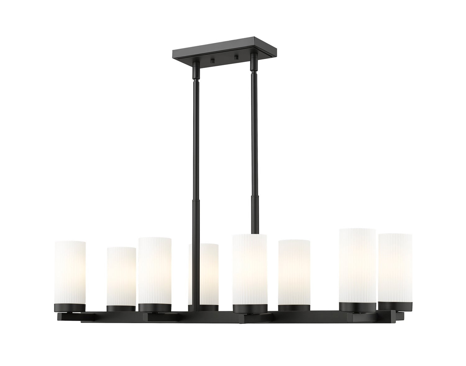 Z-Lite - 3044-8L-MB - Eight Light Linear Chandelier - Danica - Matte Black