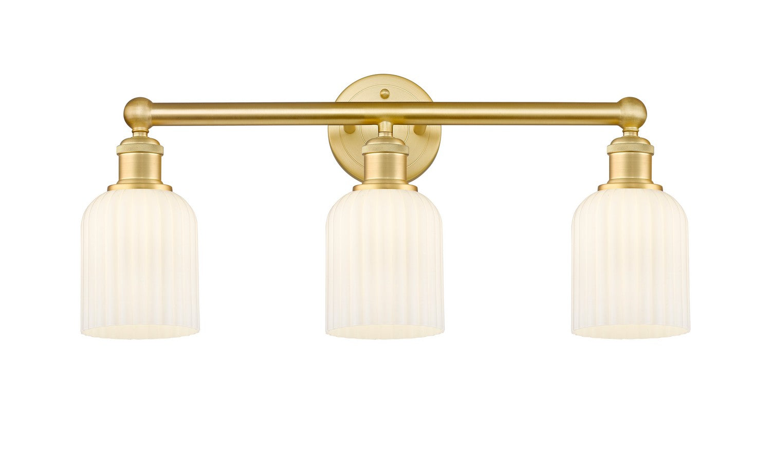 Innovations - 616-3W-SG-G559-5GWH - Three Light Bath Vanity - Edison - Satin Gold