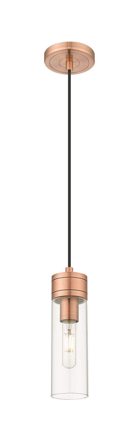 Innovations - 617-1P-AC-G617-8CL - One Light Mini Pendant - Downtown Urban - Antique Copper