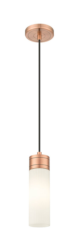 Innovations - 617-1P-AC-G617-8SWH - One Light Mini Pendant - Downtown Urban - Antique Copper