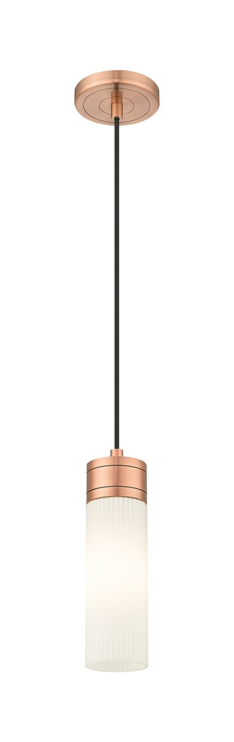 Innovations - 617-1P-AC-G617-8SWH - One Light Mini Pendant - Downtown Urban - Antique Copper