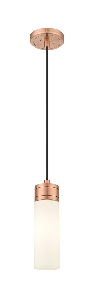 Innovations - 617-1P-AC-G617-8WH - One Light Mini Pendant - Downtown Urban - Antique Copper