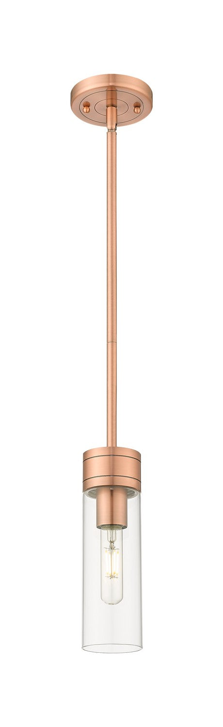 Innovations - 617-1S-AC-G617-8CL - One Light Mini Pendant - Downtown Urban - Antique Copper