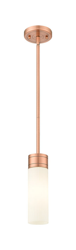 Innovations - 617-1S-AC-G617-8SWH - One Light Mini Pendant - Downtown Urban - Antique Copper