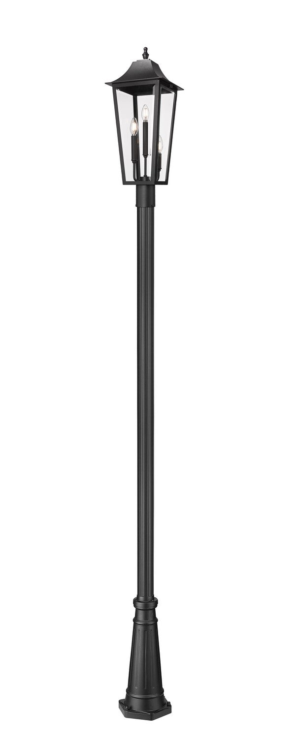 Z-Lite - 5008PHBR-5011P-BK - Three Light Outdoor Post Mounted Fixture - Gannon - Black