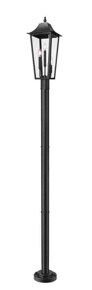 Z-Lite - 5008PHBR-5012P-BK - Three Light Outdoor Post Mounted Fixture - Gannon - Black
