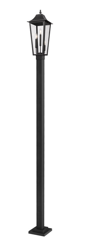 Z-Lite - 5008PHBS-536P-BK - Three Light Outdoor Post Mounted Fixture - Gannon - Black