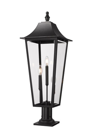 Z-Lite - 5008PHXLR-533PM-BK - Three Light Outdoor Pier Mounted Fixture - Gannon - Black