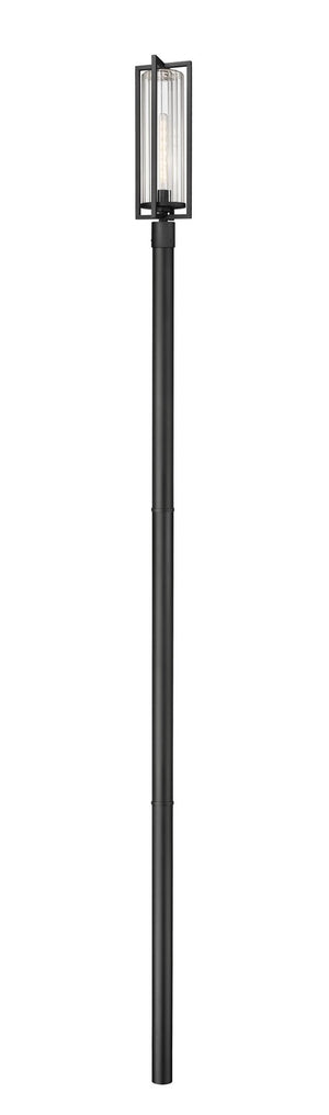 Z-Lite - 5013PHBR-5009P120-BK - One Light Outdoor Post Mounted Fixture - Aura - Black