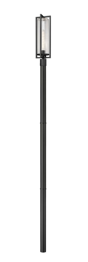Z-Lite - 5013PHBR-5009P96-BK - One Light Outdoor Post Mounted Fixture - Aura - Black