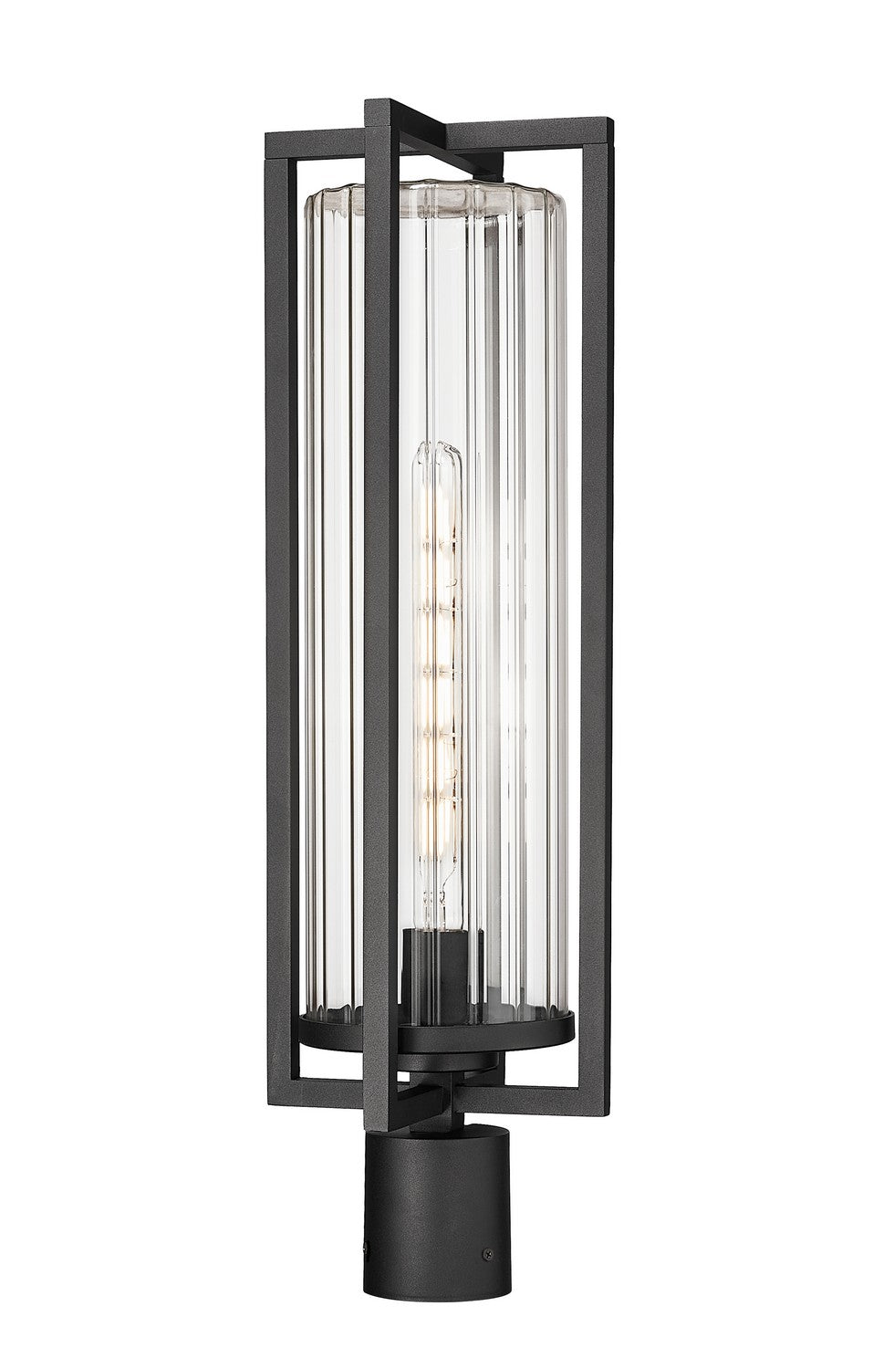 Z-Lite - 5013PHBR-BK - One Light Outdoor Post Mount Fixture - Aura - Black