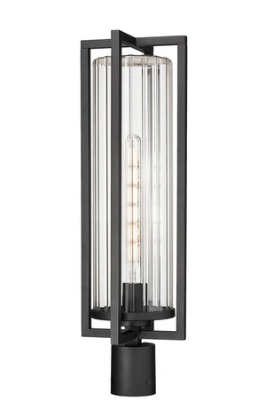 Z-Lite - 5013PHBR-BK - One Light Outdoor Post Mount Fixture - Aura - Black