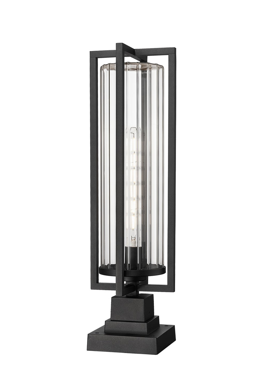 Z-Lite - 5013PHBS-SQPM-BK - One Light Outdoor Pier Mounted Fixture - Aura - Black