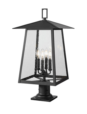Z-Lite - 5015PHBR-533PM-BK - Four Light Outdoor Pier Mounted Fixture - Rainer - Black