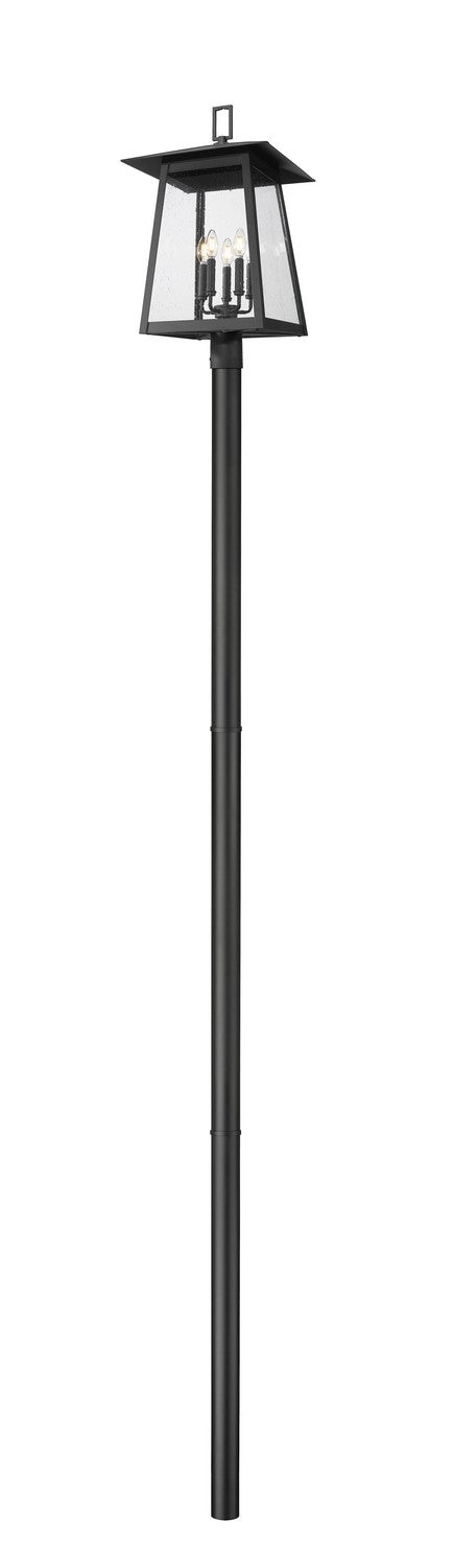 Z-Lite - 5015PHXLR-5009P120-B - Five Light Outdoor Post Mounted Fixture - Rainer - Black
