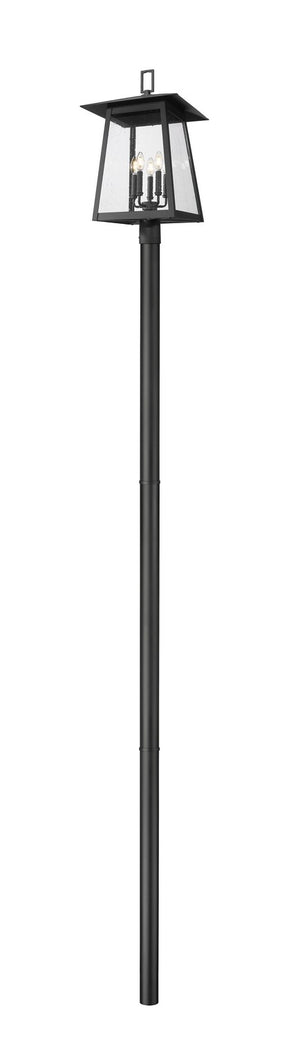 Z-Lite - 5015PHXLR-5009P120-B - Five Light Outdoor Post Mounted Fixture - Rainer - Black