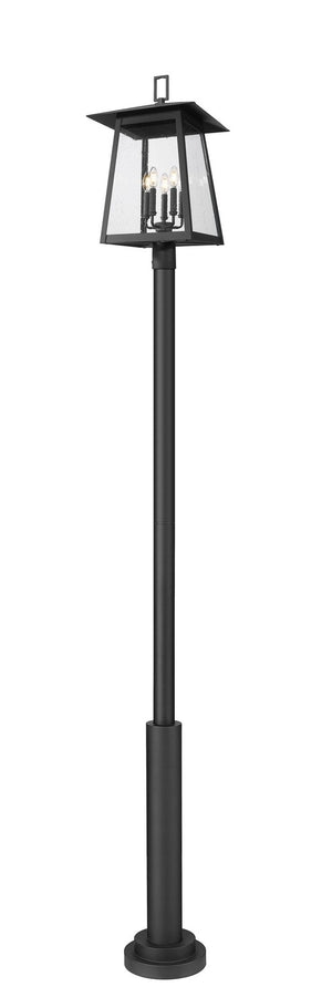Z-Lite - 5015PHXLR-5010P-BK - Five Light Outdoor Post Mounted Fixture - Rainer - Black
