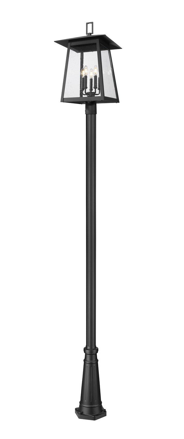 Z-Lite - 5015PHXLR-5011P-BK - Five Light Outdoor Post Mounted Fixture - Rainer - Black