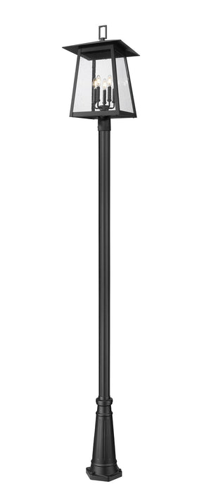 Z-Lite - 5015PHXLR-5011P-BK - Five Light Outdoor Post Mounted Fixture - Rainer - Black