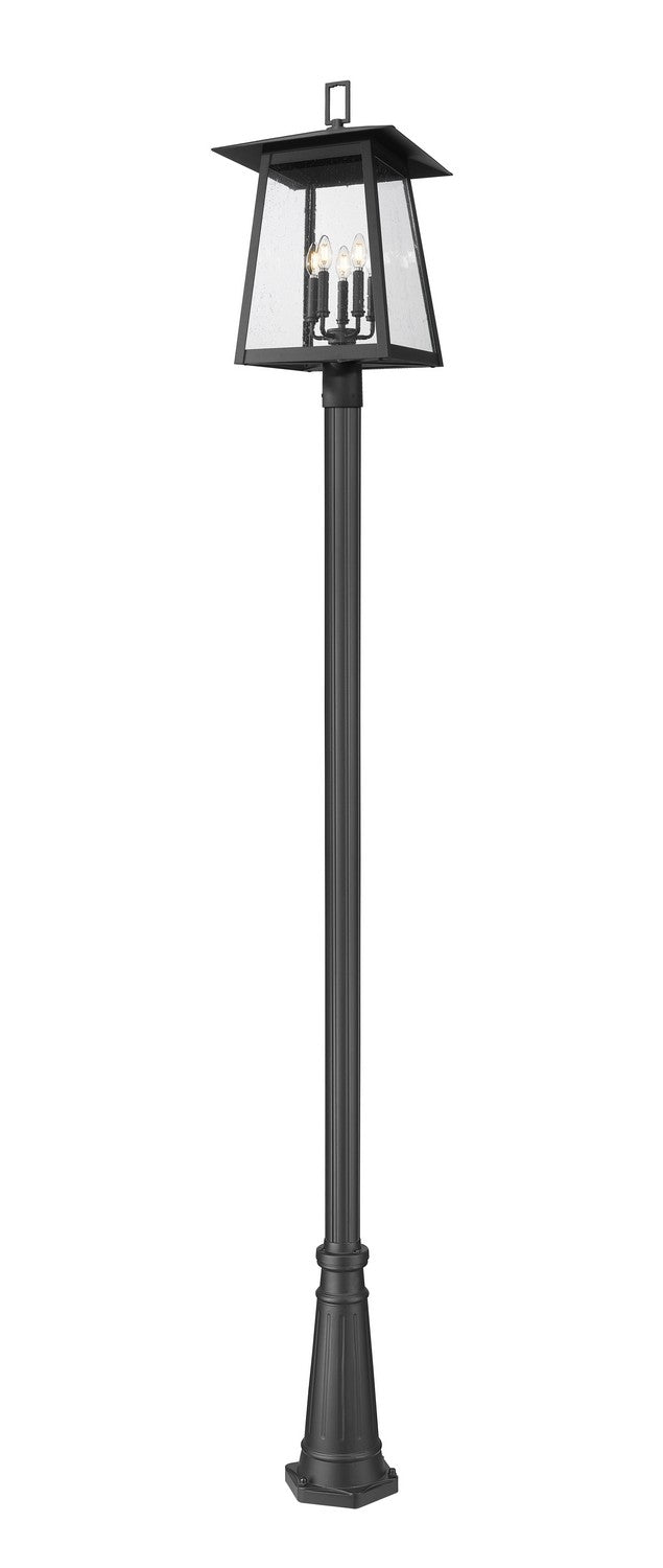 Z-Lite - 5015PHXLR-519P-BK - Five Light Outdoor Post Mounted Fixture - Rainer - Black
