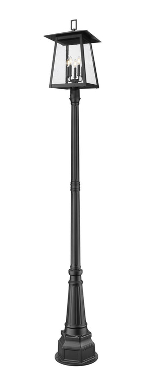 Z-Lite - 5015PHXLR-564P-BK - Five Light Outdoor Post Mounted Fixture - Rainer - Black