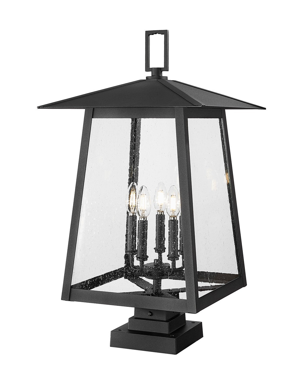 Z-Lite - 5015PHXLS-SQPM-BK - Five Light Outdoor Pier Mounted Fixture - Rainer - Black