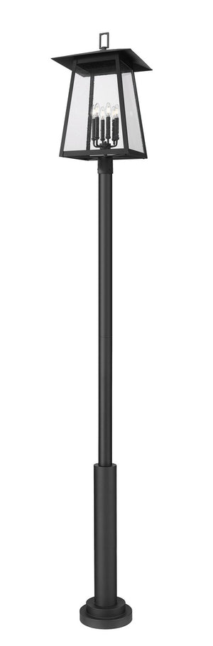 Z-Lite - 5015PHXXLR-5010P-BK - Six Light Outdoor Post Mounted Fixture - Rainer - Black