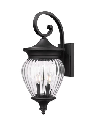 Z-Lite - 5016B-BK - Four Light Outdoor Wall Light - Davina - Black