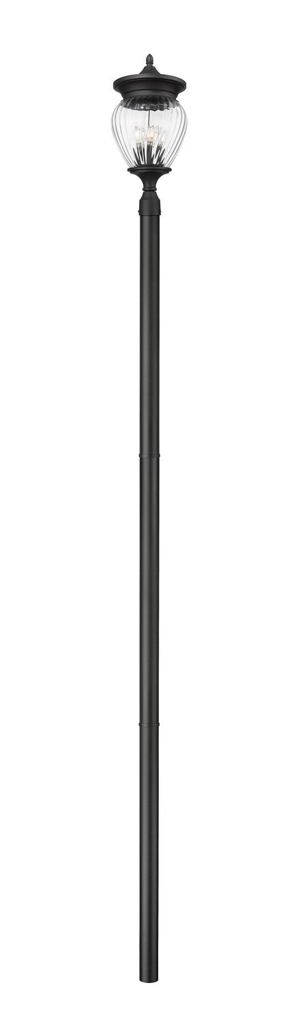 Z-Lite - 5016PHBR-5009P120-BK - Four Light Outdoor Post Mounted Fixture - Davina - Black