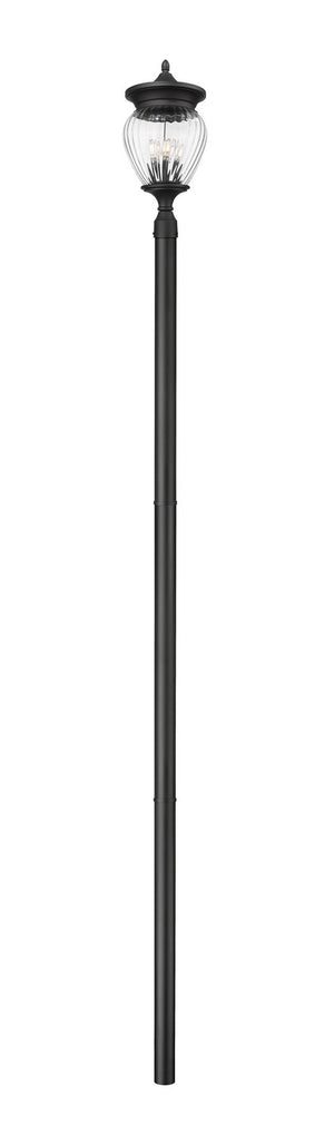 Z-Lite - 5016PHBR-5009P120-BK - Four Light Outdoor Post Mounted Fixture - Davina - Black