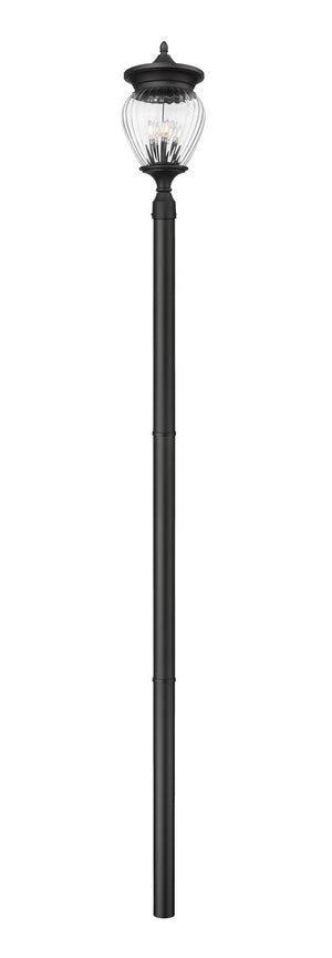 Z-Lite - 5016PHBR-5009P96-BK - Four Light Outdoor Post Mounted Fixture - Davina - Black
