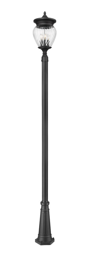 Z-Lite - 5016PHBR-519P-BK - Four Light Outdoor Post Mounted Fixture - Davina - Black