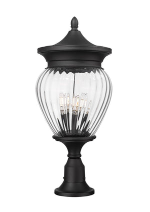 Z-Lite - 5016PHBR-553PM-BK - Four Light Outdoor Pier Mounted Fixture - Davina - Black