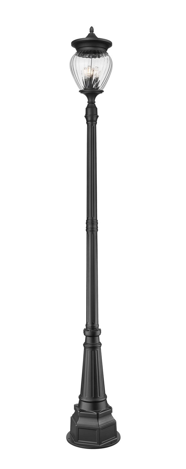 Z-Lite - 5016PHBR-564P-BK - Four Light Outdoor Post Mounted Fixture - Davina - Black