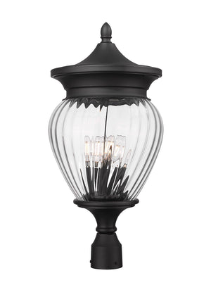 Z-Lite - 5016PHBR-BK - Four Light Outdoor Post Mount Fixture - Davina - Black