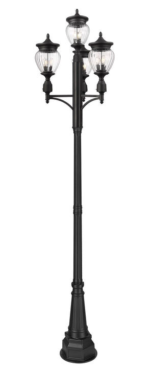 Z-Lite - 5016PHMR-4-564P-BK - Three Light Outdoor Post Mounted Fixture - Davina - Black